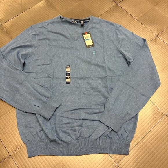 IZOD MENS XL V NECK LONG SLEEVE SWEATER NEW WITH TAGS - Picture 1 of 7